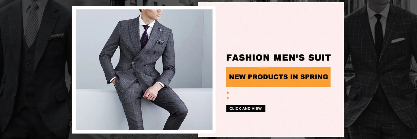 Plaid Fashion Blazer- Slim Fit Party Jacket for Men